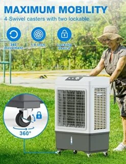 FANCOLE Evaporative Air Cooler Bundle With 7 Colors Night Light Mini Air Conditioner 9 FANCOLE Evaporative Air Cooler Bundle With 7 Colors Night Light Mini Air Conditioner -Solo Stoves Shop 51btkfzz8rL