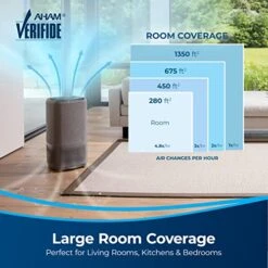 BISSELL® Air280 Smart Purifier With HEPA And Carbon Filters For Large Room And Home, Quiet Bedroom Air Cleaner For Allergens, Pets, Dust, Dander, Pollen, Smoke, Odors, Auto Mode, 2904A