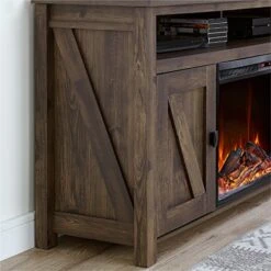 Ameriwood Home Farmington Electric Fireplace TV Console For TVs Up To 60", Rustic -Solo Stoves Shop 51cVypljFNL