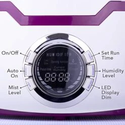 Air Innovations MH-505 Cool Mist Digital Humidifier 1.37 Gallons For Large Rooms Up To 400 Square Feet (Purple) -Solo Stoves Shop 51cf06ZpsJL