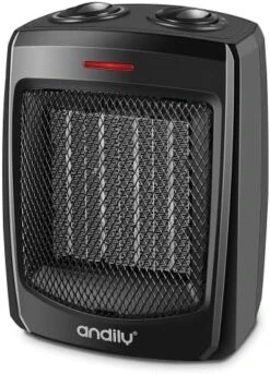 Andily Space Heater Electric Heater For Home And Office Ceramic Small Heater With Thermostat, 750W/1500W -Solo Stoves Shop 51csot56c9L. AC