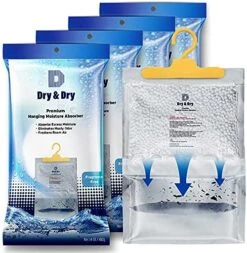 Dry & Dry 4 Pack [Net 14 Oz/Pack] Premium Hanging Moisture Absorbers To Control Excess Moisture For Basements, Closets, Bathrooms, Laundry Rooms. - Ultra Strong Moisture Absorbers -Solo Stoves Shop 51cvqgRt7fS. AC