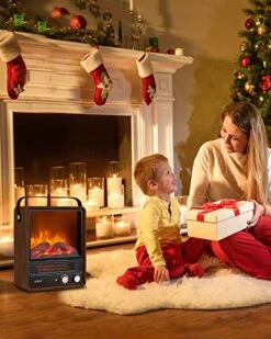 Electric Fireplace Heaters For Indoor Use,1500W Space Heater Fireplace With Realistic Flame & Fire Crackling Sound, Safety Protection, Portable Fireplace Heater For Home Office Christmas Decoration -Solo Stoves Shop 51dNVy5miHL