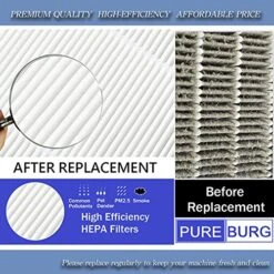 PUREBURG Replacement True HEPA Filter Compatible With AirExpect/AirExtend Air Purifier JL-AP-TB01,H13 4-Stage Filtration High-efficiency Activated Carbon 3-IN-1 Air Clean Voc Dust, 2-Pack -Solo Stoves Shop 51dXAHXI4dL