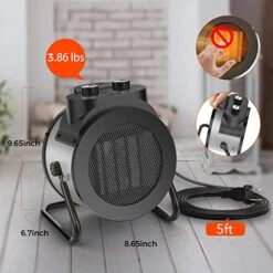 AEscod Space Heater For Indoor Use, Electric Heater With 90° Adjustable Angle, 1500W Portable Heater With Overheating Protection For Bedroom Office Garage 9 AEscod Space Heater For Indoor Use, Electric Heater With 90° Adjustable Angle, 1500W Portable Heater With Overheating Protection For Bedroom Office Garage -Solo Stoves Shop 51eitQt7xjL