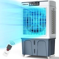 Evaporative Cooler, VAGKRI 2100CFM Air Cooler, 120°Oscillation Swamp Cooler With Remote Control, 24H Timer, 3 Wind Speeds For Outdoor Indoor Use,8 Gallon -Solo Stoves Shop 51elDU7bJPL. AC