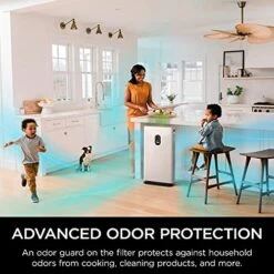 Shark HE601 Air Purifier 6 True HEPA Cleans Up To 1200 Sq. Ft., Captures 99.98% Of Particles, Dust, Allergens, Smoke, 0.1–0.2 Microns, Advanced Odor Lock, Quiet, 6 Fan, White -Solo Stoves Shop 51enZkppKJS