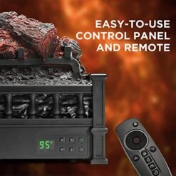 TURBRO Eternal Flame 26-Inch Infrared Quartz Electric Fireplace Log Heater, Realistic Pinewood Logs, Adjustable Flame Colors, Remote Control, Thermostat, Timer, EF26-PB, 1500W 12 TURBRO Eternal Flame 26-Inch Infrared Quartz Electric Fireplace Log Heater, Realistic Pinewood Logs, Adjustable Flame Colors, Remote Control, Thermostat, Timer, EF26-PB, 1500W -Solo Stoves Shop 51f4nYEzuiL