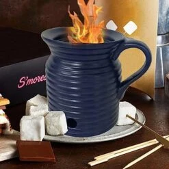 Hpoeude Black Ceramic Tabletop Fire Pit, Table Top Fire Pit, Mini Small Fire Pit Bowl, Outdoor Indoor Portable Fireplace -Solo Stoves Shop 51fBCiJelpL. AC