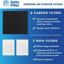 Fette Filter - 115115 Premium True HEPA H13 Filter Compatible With Winix Filter A 115115 Size 21 Plasma Wave Air Purifier AM90 P300 5300 5500 5300-2 6300-2 6300 C909 9800 C535 2 + 8 Pack 9 Fette Filter - 115115 Premium True HEPA H13 Filter Compatible With Winix Filter A 115115 Size 21 Plasma Wave Air Purifier AM90 P300 5300 5500 5300-2 6300-2 6300 C909 9800 C535 2 + 8 Pack -Solo Stoves Shop 51fEDfN39JL