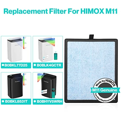 HIMOX M11 H14 Replacement Filter, Medical Grade HEPA Filter (99.99%) With 5-Stage Air Filtration System For Home Large Room Bedroom Pets 1 HIMOX M11 H14 Replacement Filter, Medical Grade HEPA Filter (99.99%) With 5-Stage Air Filtration System For Home Large Room Bedroom Pets