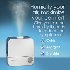 Hamilton Beach TrueAir Cool Mist Humidifiers For Bedroom Large Room, 5.5L, Whisper Quiet, Rotating Nozzle, Auto-Shutoff, Filter-Free, White (04700) -Solo Stoves Shop 51fzbcXWiXL