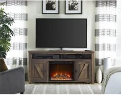 Ameriwood Home Farmington Electric Fireplace TV Console For TVs Up To 60", Rustic -Solo Stoves Shop 51g3e38qaML. AC