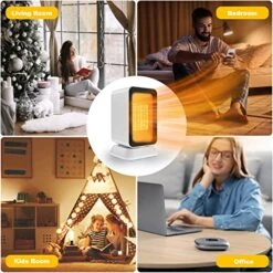 Portable Electric Space Heater,Small Ceramic Heater Fan,1000W Energy-saving Quiet Fan Heater With Overheat & Tip Over Protection/3s Fast Heating Cooling Dual-use/Timer/35°Oscillation For Office/Home -Solo Stoves Shop 51gPuD2kKsL