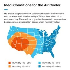 Pro Breeze Evaporative Air Cooler For Room Cooling Fan - 3-in-1 Air Cooler Portable With 6 QTS Tank, 70° Oscillation & 7hr Timer - Portable Swamp Cooler With Remote Control -Solo Stoves Shop 51goVzH4rsL