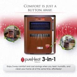 GreenTech Environmental PureHeat 3-in-1 Heater, Humidifier Air Purifier Combo - Personal Heater, Air Humidifier And Purifier All In One - For Home, Bedroom, Office, Camping - User Friendly Operation -Solo Stoves Shop 51hMtY1gyaS