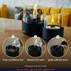 LOVINFLAME Passion Glass Candle Portable Tabletop Fire Pit Gift Patio Warmer Fireplace Indoor Home Décor Smokeless, ONLY Used With Lovinflame Ethanol-Free Fuel -Solo Stoves Shop 51hUugWrgyL