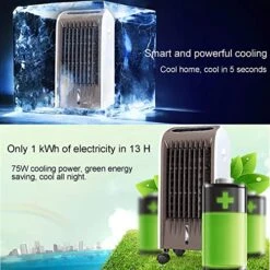 BeiLiHe Air Cooler Evaporative 5L, High Air Volume Commercial Air Conditioner, Portable Air Cooler With 3 Speed, 2 Modes, 4 Universal Wheel, 4 Ice Packs (Color : Mechanical)