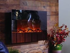 Touchstone 80026 - Stainless Electric Fireplace - (Stainless) - 50 Inch Wide - On-Wall Hanging - Log & Crystal Included - 5 Flame Settings - Realistic Flame - 1500/750W - Timer & Remote -Solo Stoves Shop 51hvfNT9R8S. AC
