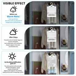 ZSZMFH 12 Pack Moisture Absorber Hanging Bags, Fragrance Free Humidity Packs, Hanging Closet Dehumidifier Bags-220g/pack -Solo Stoves Shop 51hzq7VFCkL