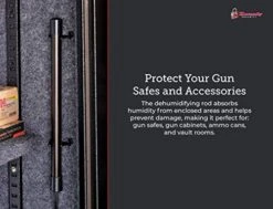 Hornady Gun Safe Dehumidifier Rod 12 Inch, Black, 95903 - Maintenance-Free Plug-In Electric Dehumidifier Eliminates Moisture For Gun Safes & Cabinets To Help Prevent Rust & Corrosion In Your Gun Vault -Solo Stoves Shop 51i4yZuMANL