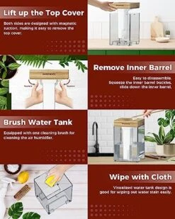 Humidifier 7.1L For Bedroom, Cool Mist Top Fill, INSENVO Humidifers Indoor For Baby&Plants, Avoid Water Leakage&Seepage, Easy To Disassemble&Clean, Visualized Grey Barrel, Night Light, 1.88gal -Solo Stoves Shop 51i9DiheHfL