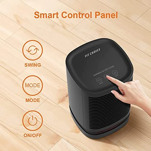 Fit Choice 950W Oscillating Space Heater For Indoor Use, Fast Heating Within 2s With PTC Heating Tech, 3 Heating Temperature For Office And Home 2 Fit Choice 950W Oscillating Space Heater For Indoor Use, Fast Heating Within 2s With PTC Heating Tech, 3 Heating Temperature For Office And Home - Image 2