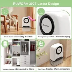 Dehumidifier 2500 Sq.Ft 30 Pint, RUWORA Dehumidifiers With Drain Hose, 1.06 Gallon Water Tank, Dehumidifiers For Home Basement Bedroom Bathroom, Overflow Protection, 24H Timer -Solo Stoves Shop 51kMA3puYQL