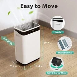 FREE VILLAGE Dehumidifier, 45 Pint (50 Pint Under 90°F/90% RH) Dehumidifiers For Home Up to 3500 Sq. Ft, Digital Control Panel, Auto Drainage, 24 Hr Timer, Dehumidifier For Basement, Bathroom, Bedroom -Solo Stoves Shop 51lmVySri0L