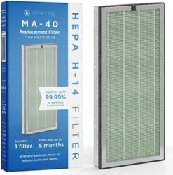 Medify Air MA-40 Genuine Replacement Filter | For Allergens, Wildfire Smoke, Dust, Odors, Pollen, Pet Dander | 3 In 1 With Pre-filter, H13 HEPA, And Activated Carbon For 99.7% Removal | 1-Pack -Solo Stoves Shop 51mGM8cJNkL. AC 1
