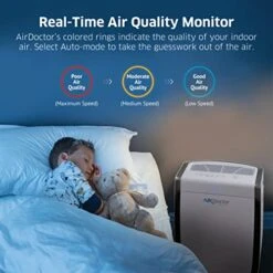 AIRDOCTOR AD3000 Air Purifiers For Home & Large Rooms Up To 2,548 Sq. Ft Per Hr With UltraHEPA, Carbon, VOC Filters Air Quality Sensor. Removes Particles 100x Smaller Than HEPA (AirDoctor 3000) -Solo Stoves Shop 51mbOSylyhL