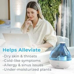 Pure Enrichment® MistAire™ Ultrasonic Cool Mist Humidifier - Quiet Air Humidifier For Bedroom, Nursery, Office, & Indoor Plants - Lasts Up To 25 Hours, 360° Rotation Nozzle, Auto Shut-Off, Night Light 11 Pure Enrichment® MistAire™ Ultrasonic Cool Mist Humidifier - Quiet Air Humidifier For Bedroom, Nursery, Office, & Indoor Plants - Lasts Up To 25 Hours, 360° Rotation Nozzle, Auto Shut-Off, Night Light -Solo Stoves Shop 51nOa1NYXKL