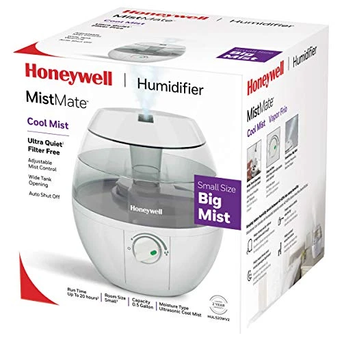 Honeywell HUL520W MistMate Ultrasonic Cool Mist Humidifier, White – Cool Mist Humidifier For Bedroom, Home Or Office 2 Honeywell HUL520W MistMate Ultrasonic Cool Mist Humidifier, White – Cool Mist Humidifier For Bedroom, Home Or Office - Image 2