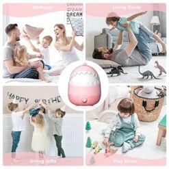 Bucexo Humidifiers For Baby Kids Bedroom - 1.6L Ultrasonic Cool Mist Humidifier For Nursery,3 In 1 Humidifier With Diffuser,nightlight,Timer,BPA Free,Shark -Solo Stoves Shop 51p3ES0tNsL