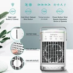 GENERIC Air Conditioning ABS PC Portable Apartment PartiesCool Bathroom Heating Fan (White, One Size) -Solo Stoves Shop 51s4b4MPmtS