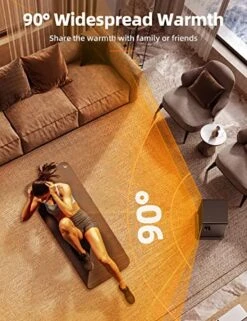 Space Heater, SANVINDER 1500W Portable Heater For Bedroom, ECO Thermostat 90° Oscillating, 24 Hours Timer, Fast Heating Electric Heater With Remote, Overheat Protection, LED Display For Bedroom Office -Solo Stoves Shop 51s64Z6CIcL