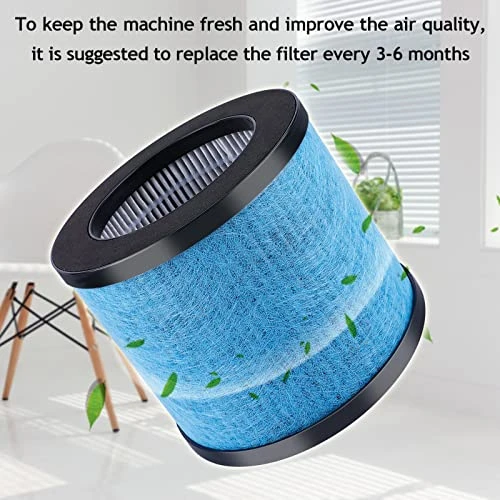 KEEPOW TPAP002 Hepa Filter Replacement Compatible With TOPPIN TPAP002 HEPA Air Purifier Comfy Air C1, Part # TPFF002 (2 Pack) 4 KEEPOW TPAP002 Hepa Filter Replacement Compatible With TOPPIN TPAP002 HEPA Air Purifier Comfy Air C1, Part # TPFF002 (2 Pack) - Image 4