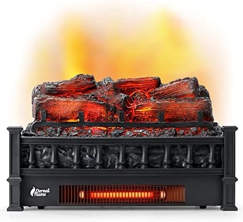 TURBRO Eternal Flame 26-Inch Infrared Quartz Electric Fireplace Log Heater, Realistic Pinewood Logs, Adjustable Flame Colors, Remote Control, Thermostat, Timer, EF26-PB, 1500W 9 TURBRO Eternal Flame 26-Inch Infrared Quartz Electric Fireplace Log Heater, Realistic Pinewood Logs, Adjustable Flame Colors, Remote Control, Thermostat, Timer, EF26-PB, 1500W - Image 9