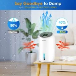 Dehumidifiers For Bedroom, 56OZ Home Dehumidifier Up To 650 Sq Ft For Continuous Dehumidify, Quiet Dehumidifers With Digital Control Panel, 48H Timer And Auto Deforest For Bathroom, Basement, Closet -Solo Stoves Shop 51ughuYs9SL