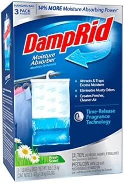 DampRid Fresh Scent Hanging Moisture Absorber, 16 Oz., 3 Pack - Eliminates Musty Odors For Fresher, Cleaner Air, Ideal For Closet, 14% More Moisture Absorbing Power*- Blue -Solo Stoves Shop 51vNdGkVejL. AC