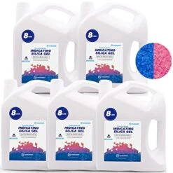 Wisesorb 8 LBS Premium Indicating Silica Gel Beads (Blue To Pink), Reusable Desiccant Dehumidifier -Solo Stoves Shop 51vhKryHfCL