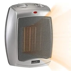 Lasko Ceramic Adjustable Thermostat Space Heaters, Non-Oscillating, 754200 Silver