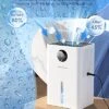 Dehumidifiers, 63OZ Dehumidifiers For Home With Auto Defrosting, Ultra-Quiet Sleep Mode, 7 Colorful LED Light, (500 Sq. Ft) Small Dehumidifier For Bathroom, Basement, Bedroom, RV, Closet