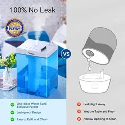 Humidifiers For Large Room Bedroom Home, 1.98 Gallon 7.5L Cool Mist Top Fill Filterless Air Humidifier For Baby Plants Whole House, Ultrasonic Humidifier With Night Light, Easy Clean Air Vaporizer -Solo Stoves Shop 51w5Z2j3YGL