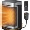 Dreo Space Heater, 2022 Upgraded For Bathroom And Indoor, Portable 1500W Ceramic Electric Heater, 40-95°F Digital Thermostat, 70°Oscillating, 5 Modes, Remote, 12h Timer, With ALCI Safety Plug