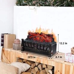 LIFEPLUS Electric Fireplace Log Set Heater 21 Inch With Remote Control 8H Timer Realistic Flame Ember Bed Adjustable Brightness Antique Bronze, Overheat Protection, Fake Fire For Christmas Home Decor -Solo Stoves Shop 51wRJJbGGaL