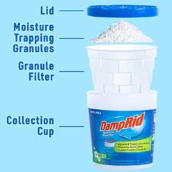 DampRid Refillable Absorber Variety Pack, 10.5 Oz. Cups, 6 Pack, 3 Fresh Scent, 3 Lavender Vanilla, Traps Moisture For Fresher, Cleaner Air -Solo Stoves Shop 51wihfGAxyL 1