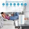 INSENVO Humidifier For Bedroom Large Room, 4.4L Cool Mist Top Fill Humidifier For Baby＆Plants, Anti-Leak Design, Easy To Disassemble&Clean, Auto-Shut Off &3 Mist Settings, Night Light, 1.14Gal