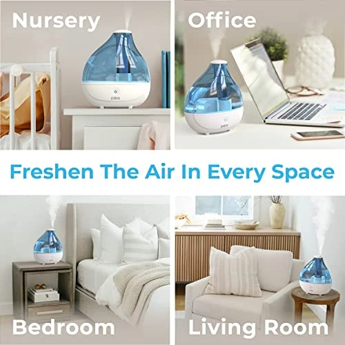 Pure Enrichment® MistAire™ Ultrasonic Cool Mist Humidifier - Quiet Air Humidifier For Bedroom, Nursery, Office, & Indoor Plants - Lasts Up To 25 Hours, 360° Rotation Nozzle, Auto Shut-Off, Night Light 5 Pure Enrichment® MistAire™ Ultrasonic Cool Mist Humidifier - Quiet Air Humidifier For Bedroom, Nursery, Office, & Indoor Plants - Lasts Up To 25 Hours, 360° Rotation Nozzle, Auto Shut-Off, Night Light - Image 5