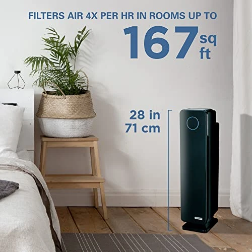 Germ Guardian Air Purifier For Home, Large Rooms, H13 HEPA Filter, Removes Dust, Allergens, Smoke, Pollen, Odors, Mold, UV-C Light Helps Kill Germs, 28 Inch, Black, AC5350B 2 Germ Guardian Air Purifier For Home, Large Rooms, H13 HEPA Filter, Removes Dust, Allergens, Smoke, Pollen, Odors, Mold, UV-C Light Helps Kill Germs, 28 Inch, Black, AC5350B - Image 2